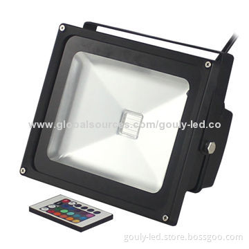 Waterproof 50W Projector, White/Silver/Black Shell, 12/24V DC/85-265V AC, Available in White and RGB